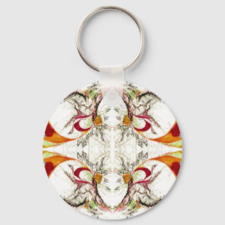 Trees and Birds fantasy Key Ring