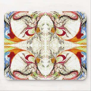 Trees and Birds fantasy Mouse Mat