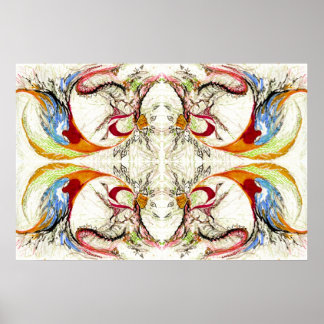 Trees and Birds fantasy Poster