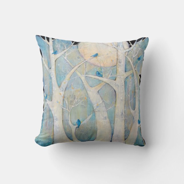 Trees and Birds Throw Pillows (Front)