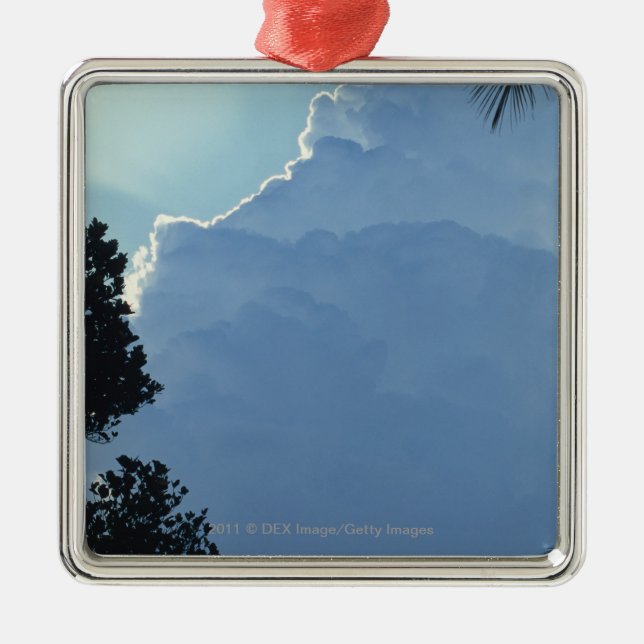 Trees and clouds metal tree decoration (Front)