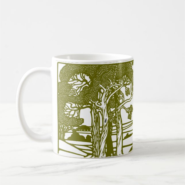 Trees and countryside coffee mug (Left)