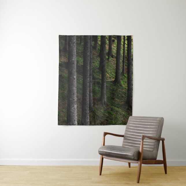 Trees and green moss tapestry (In Situ)