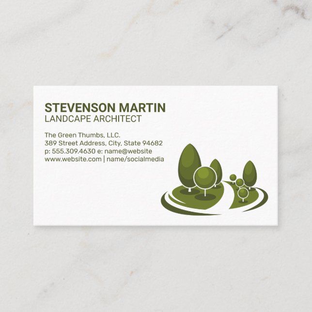 Trees and Landscaping Business Card (Front)