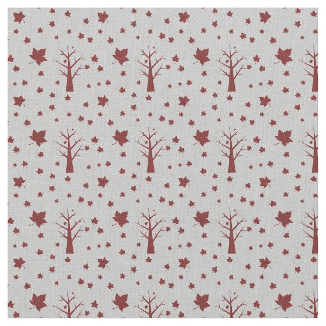 Trees and Leaves Pattern Fabric (Close Up)