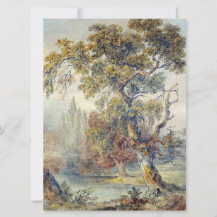 Trees and Pond (by John Ruskin) Card
