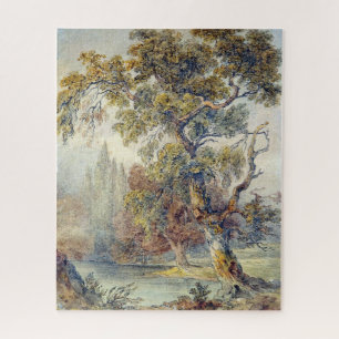 Trees and Pond (by John Ruskin) Jigsaw Puzzle