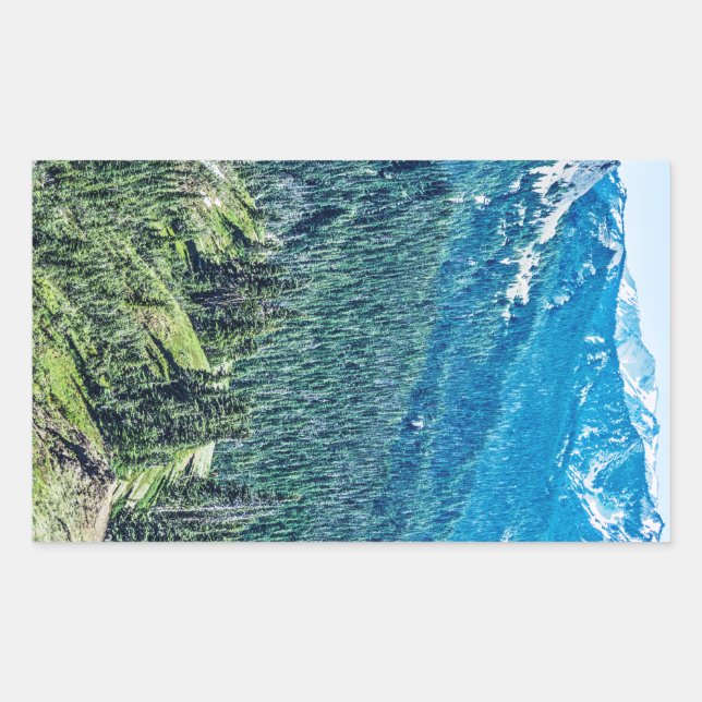 Trees and  Ridges Rectangular Sticker (Front)