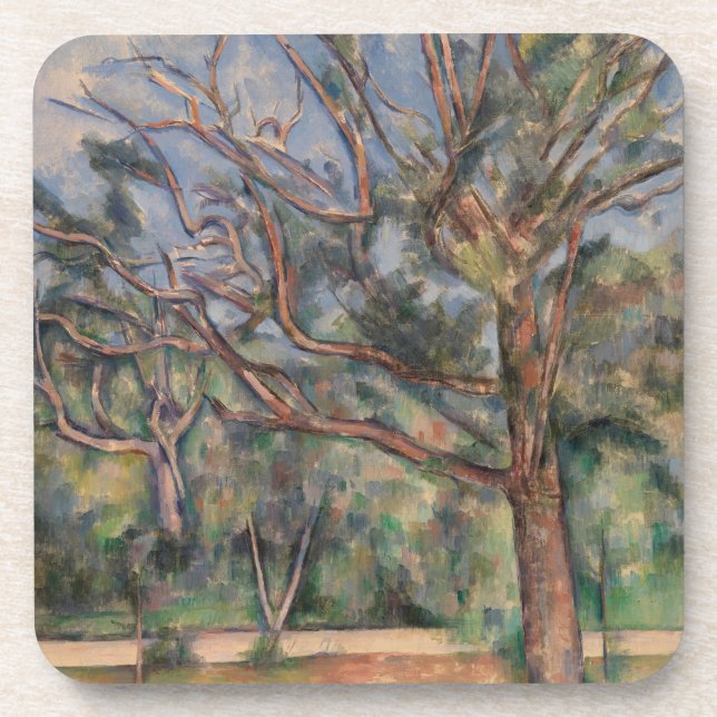 Trees and Road, Post Impressionist Landscape Coaster (Front)