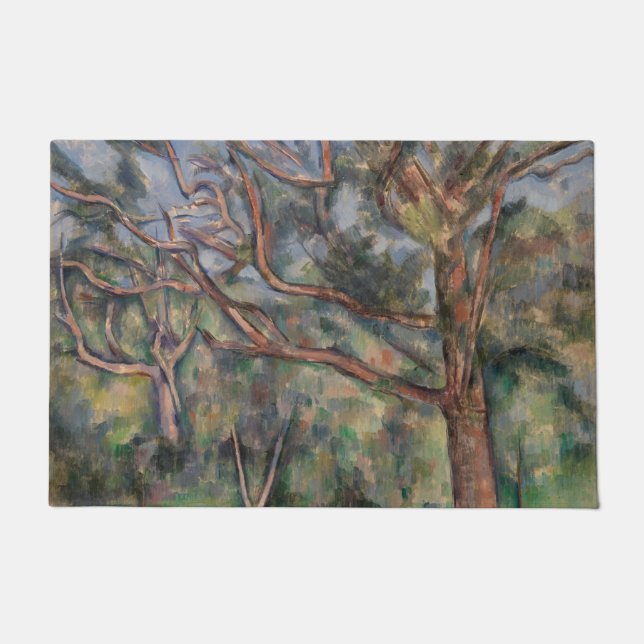 Trees and Road, Post Impressionist Landscape Doormat (Front)