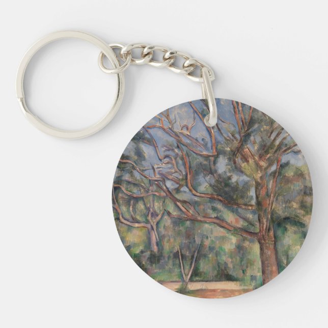 Trees and Road, Post Impressionist Landscape Key Ring (Front)