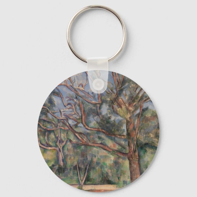 Trees and Road, Post Impressionist Landscape Key Ring (Front)