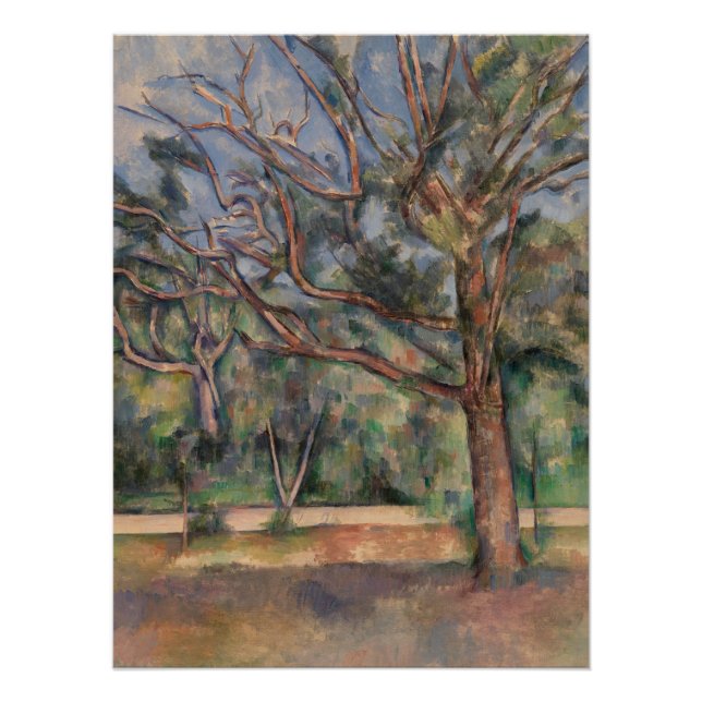 Trees and Road, Post Impressionist Landscape Poster (Front)