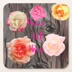 Trees and Roses Paper Coaster