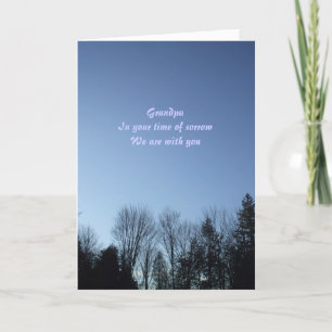 Trees and Sky- Grandpa Sympathy Card
