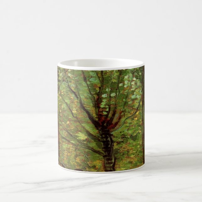 Trees and Undergrowth by Vincent van Gogh Coffee Mug (Center)