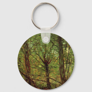 Trees and Undergrowth by Vincent van Gogh Key Ring