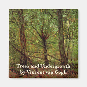 Trees and Undergrowth by Vincent van Gogh Magnet