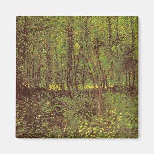 Trees and Undergrowth by Vincent van Gogh Magnet