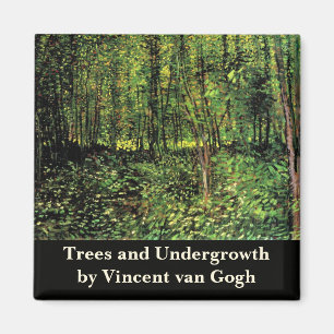 Trees and Undergrowth by Vincent van Gogh Magnet