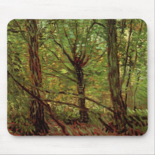 Trees and Undergrowth by Vincent van Gogh Mouse Mat