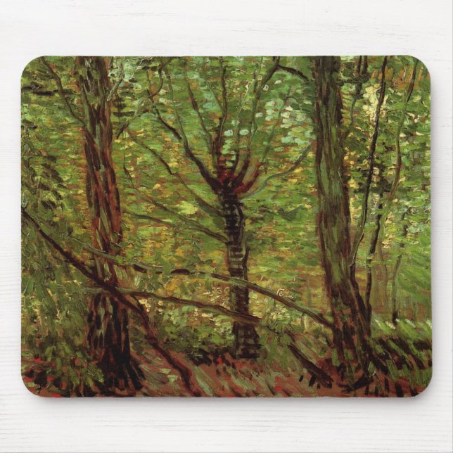 Trees and Undergrowth by Vincent van Gogh Mouse Mat (Front)