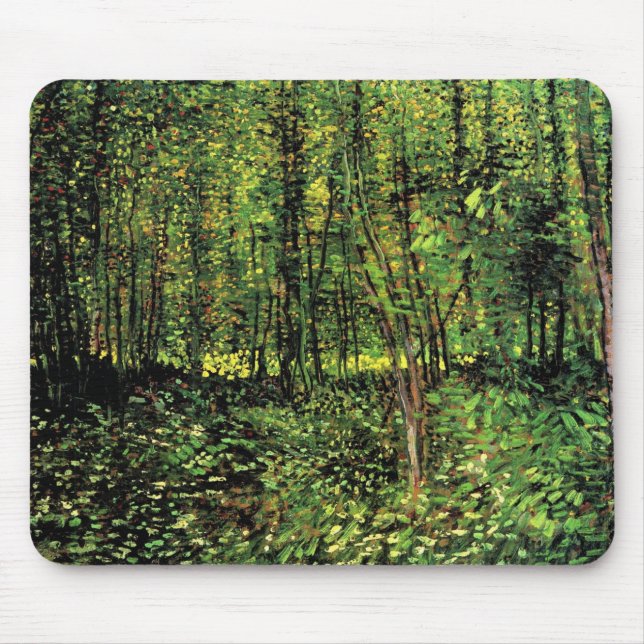 Trees and Undergrowth by Vincent van Gogh Mouse Mat (Front)