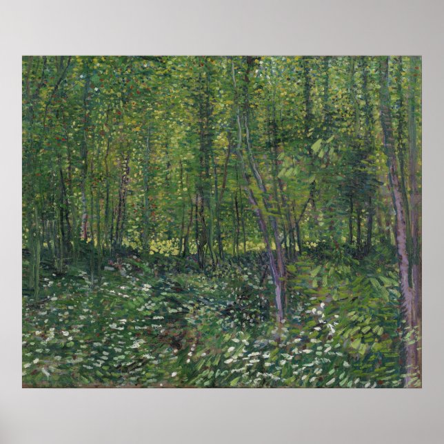 Trees and Undergrowth by Vincent Van Gogh Poster (Front)