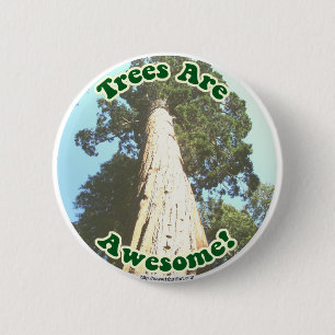 Trees are Awesome! 6 Cm Round Badge