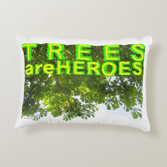 Trees Are Heroes Decorative Cushion (Back)