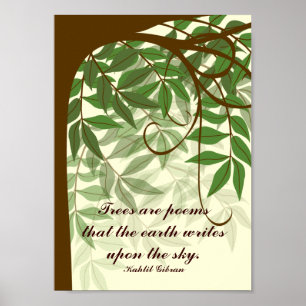 Trees Are Poems Quote Poster