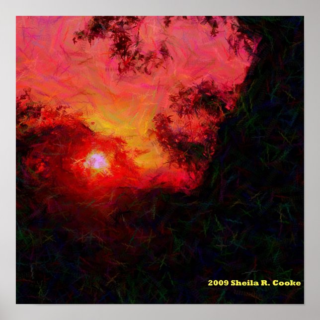 Trees at Evensong Poster (Front)