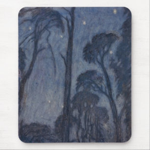 Trees at Twilight (by Edward Robert Hughes) Mouse Mat