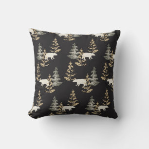 trees & bears patterned cushion