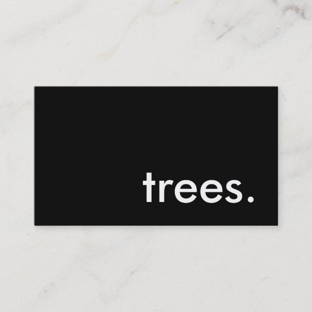 trees. business card (Front)