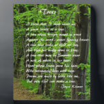 Trees by: Joyce Klimer Plaque<br><div class="desc">Trees is a beautiful poem for any nature lover!</div>