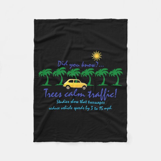 Trees Calm Traffic T Shirt  Fleece Blanket (Front)