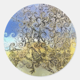 TREES CLASSIC ROUND STICKER