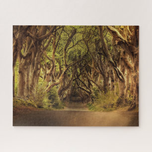 Trees Covering Road in Northern Ireland Jigsaw Puzzle