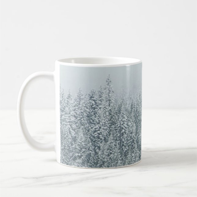 TREES COVERING SNOW COFFEE MUG (Left)