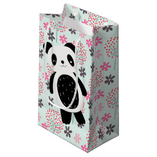 Trees, Flowers, and Panda Bears Small Gift Bag