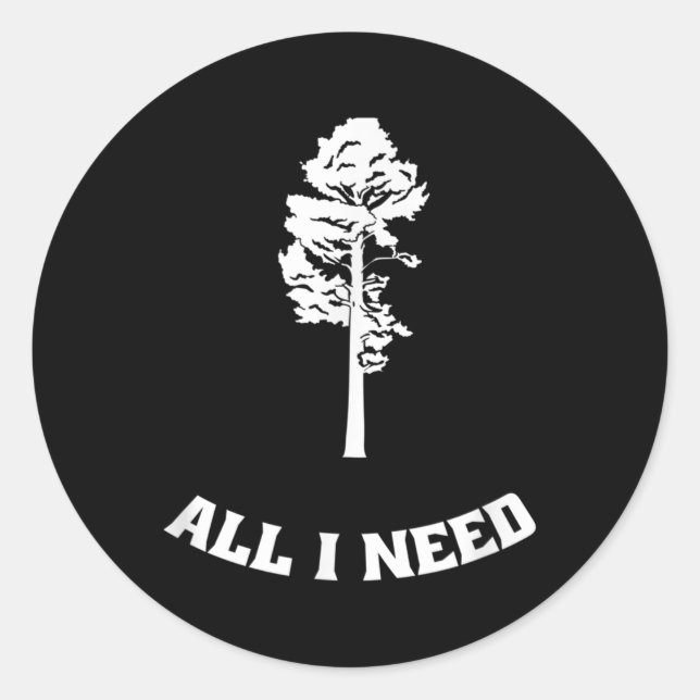 Trees Forest Forest Nature Walking Environmental Classic Round Sticker (Front)