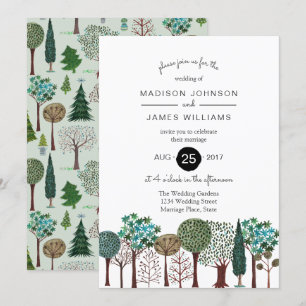 Trees Forest Garden Woodland Wedding   Invitation