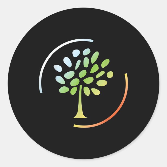 Trees Forest Natural Co2 Tree Environmental Classic Round Sticker (Front)