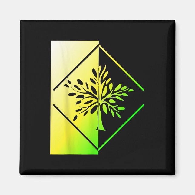 Trees Forest Natural Co2 Tree Environmental Magnet (Front)