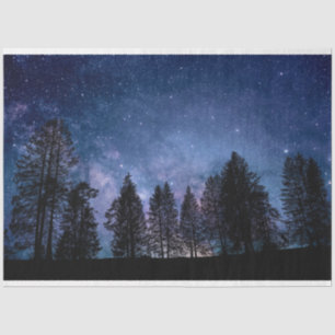 Trees Forest Night Sky Decoupage Tissue Paper