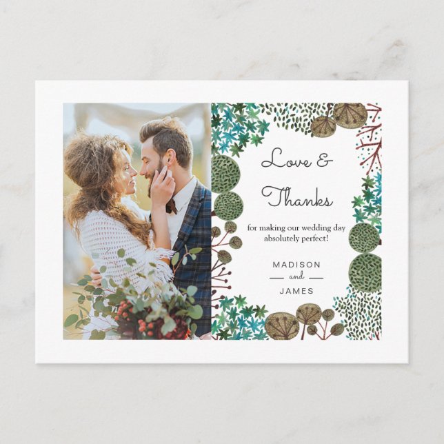 Trees Forest | Thank you |Photo Postcard (Front)