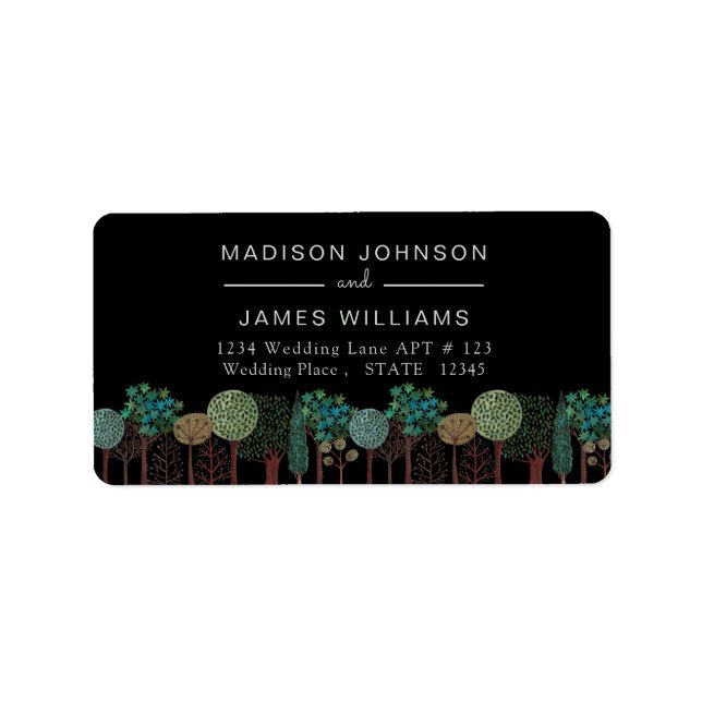 Trees Forest Woodland | Wedding | Address Labels (Front)