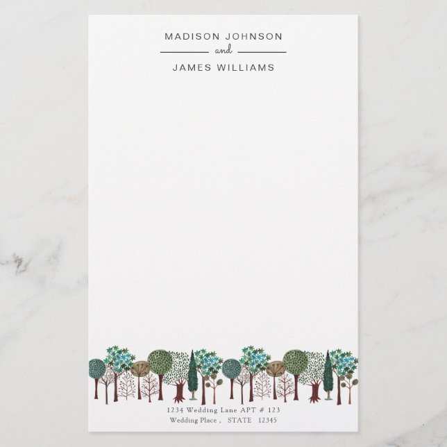 Trees Forest Woodland | Wedding | Stationery (Front)