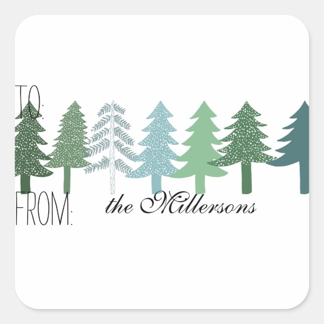 Trees Gift Tag (Front)